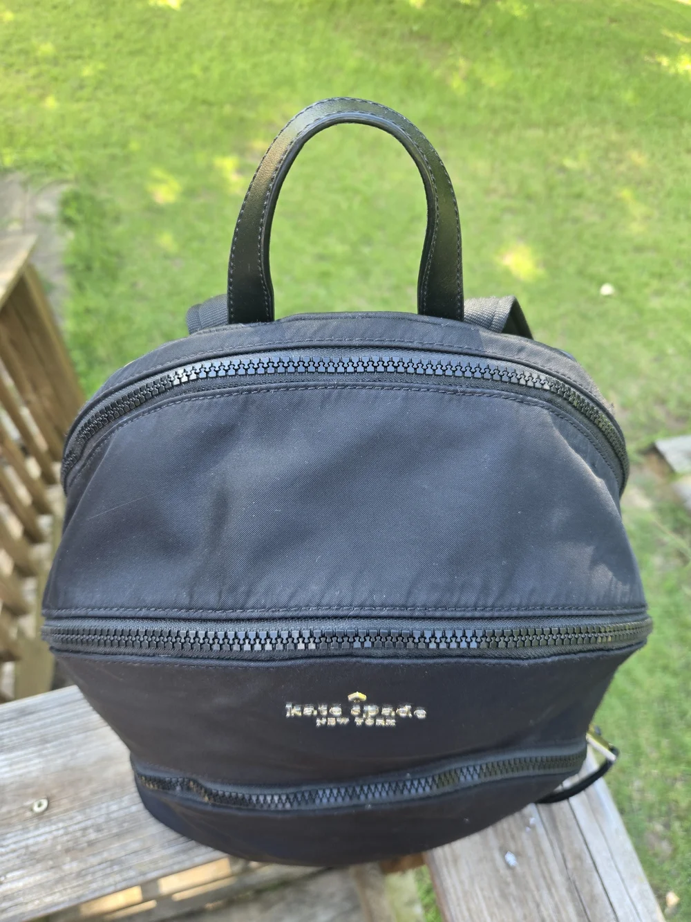 kate spade New York Black Nylon Small Backpack